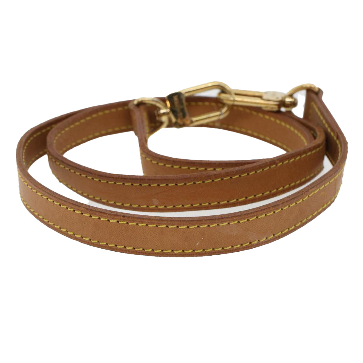 LOUIS VUITTON Shoulder Strap Leather 35.4"" Beige LV 44919