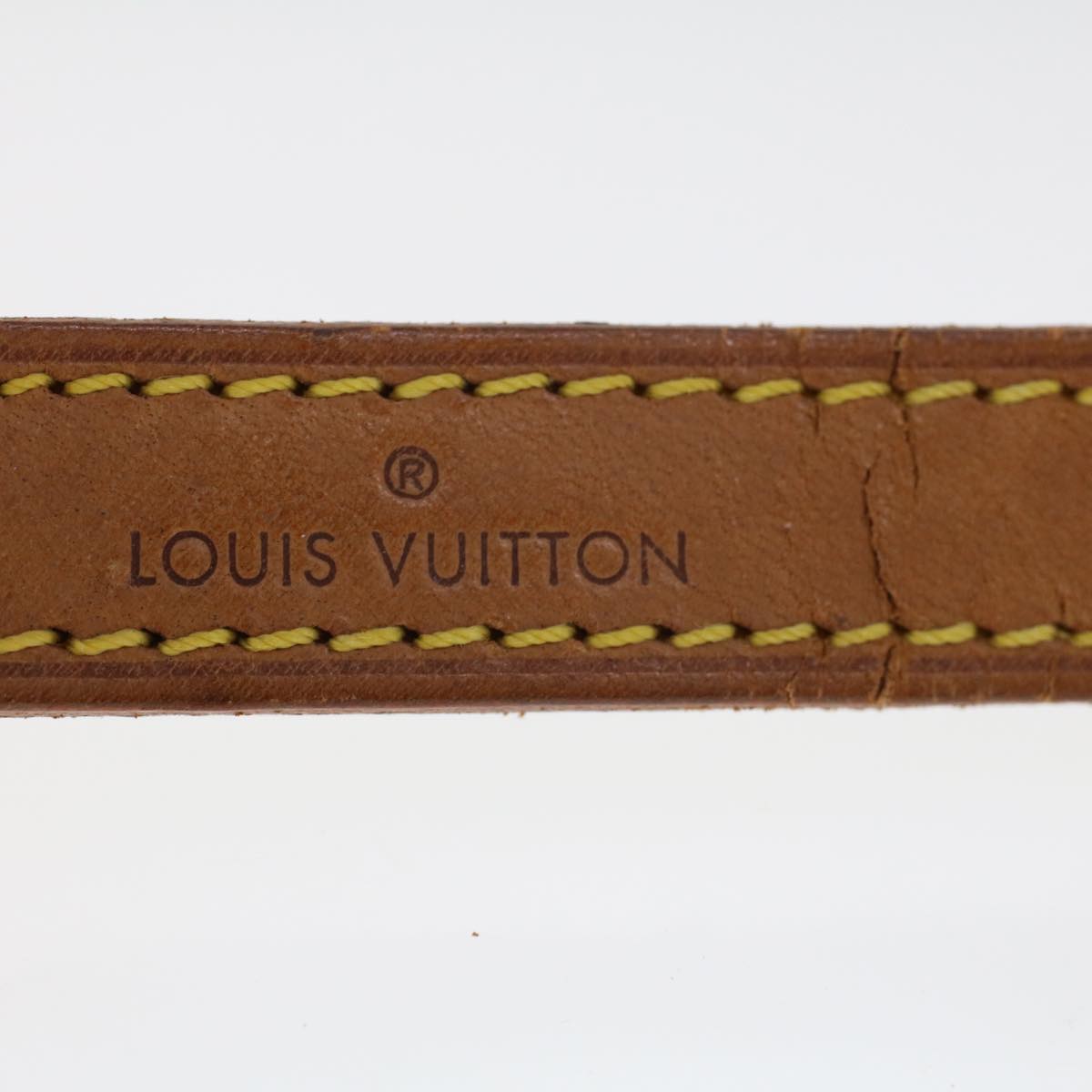 LOUIS VUITTON Shoulder Strap Leather 35.4"" Beige LV 44919