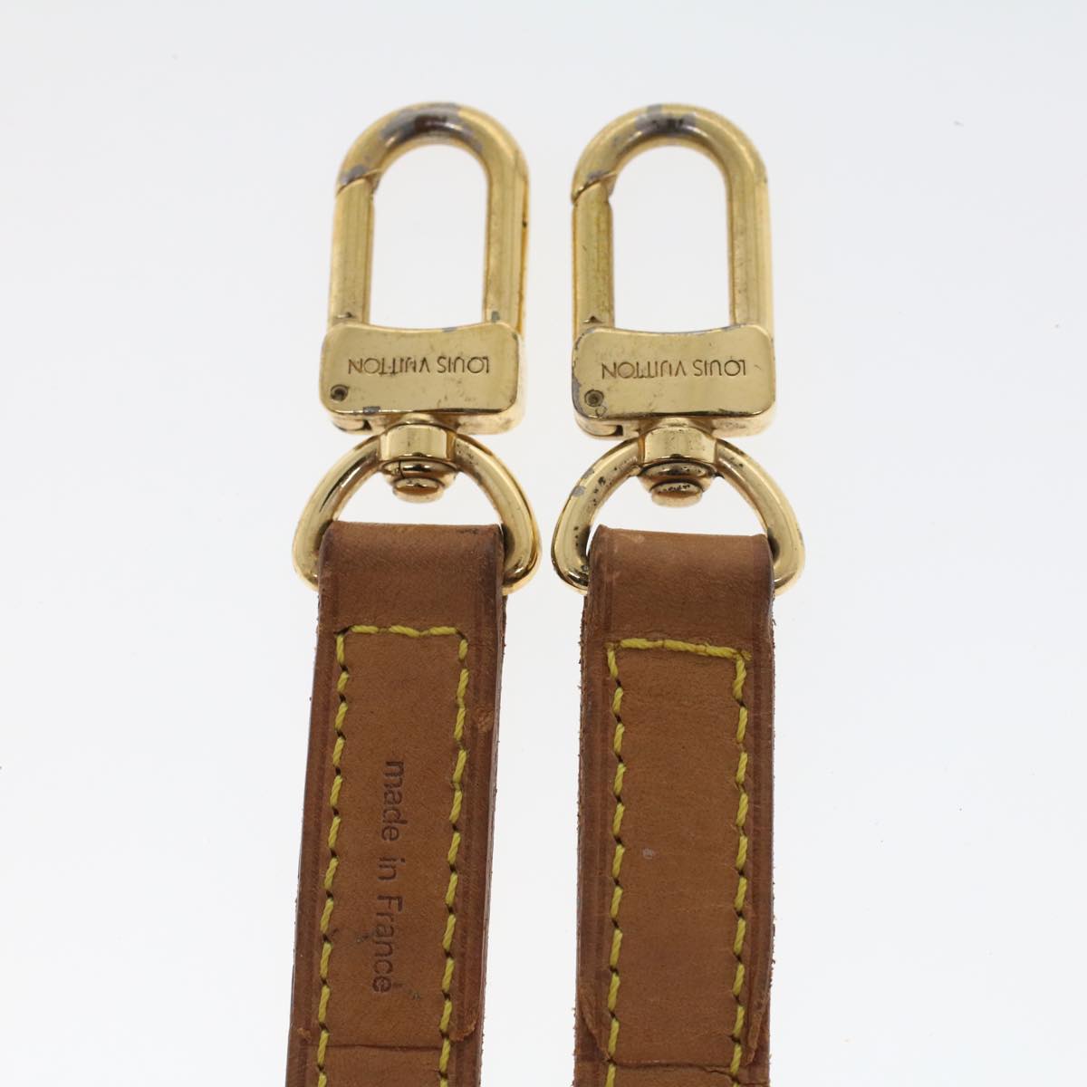 LOUIS VUITTON Shoulder Strap Leather 35.4"" Beige LV 44919