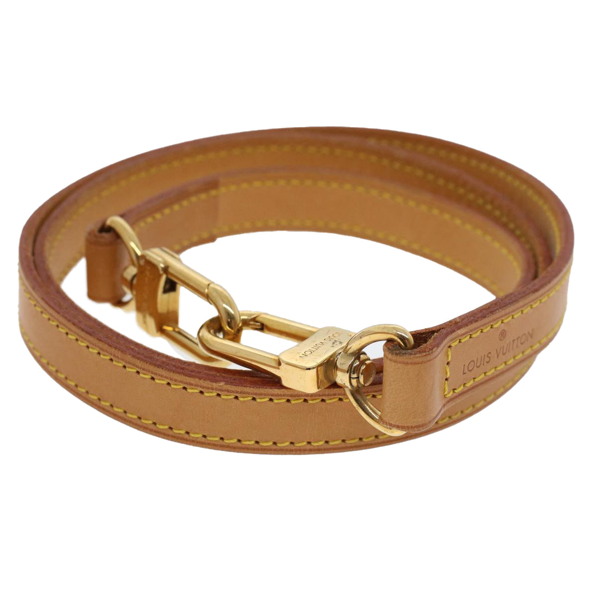 LOUIS VUITTON Shoulder Strap Leather 35.4"" Beige LV 44920