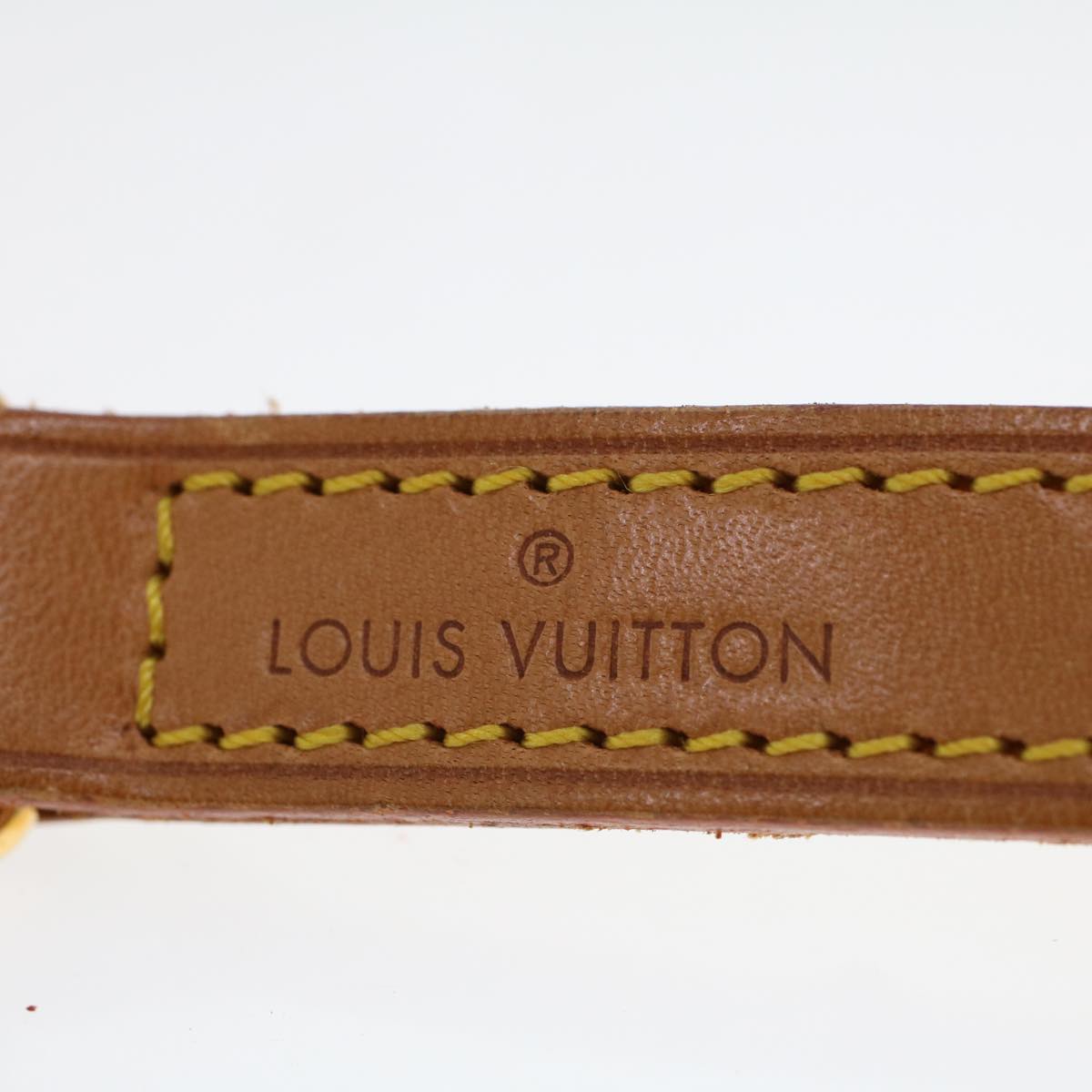 LOUIS VUITTON Shoulder Strap Leather 35.4"" Beige LV 44920
