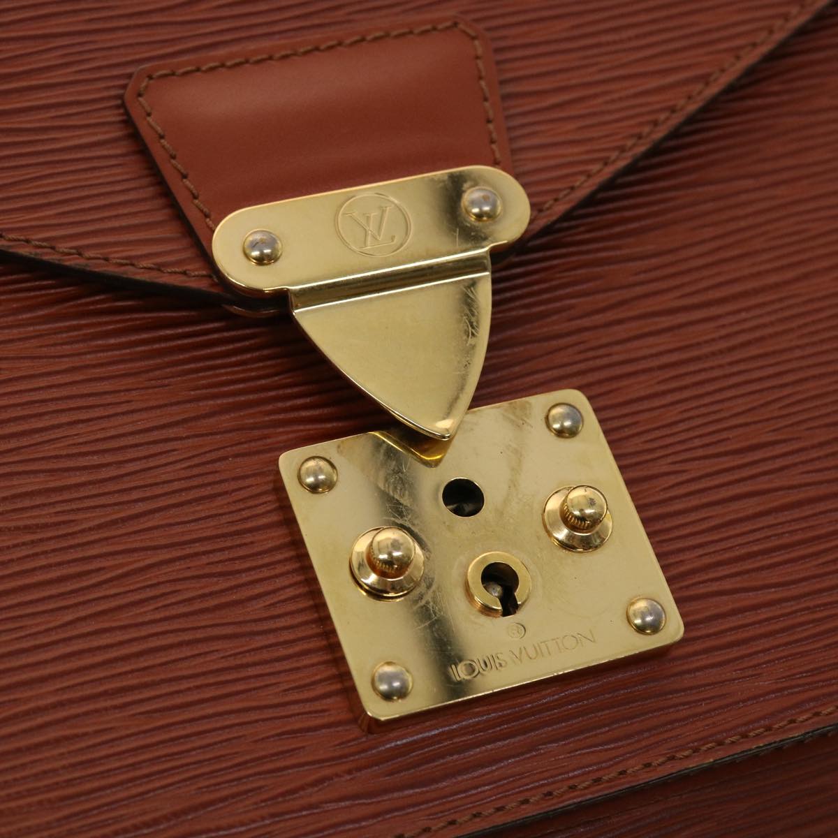 LOUIS VUITTON Epi Monceau Hand Bag Brown M52123 LV 44941