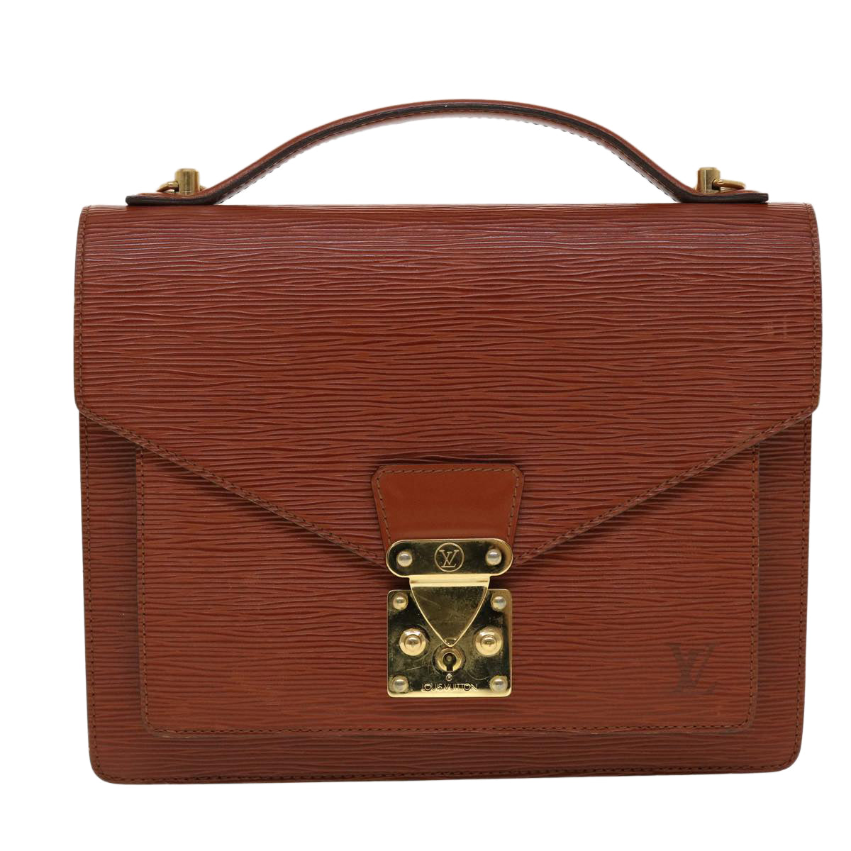 LOUIS VUITTON Epi Monceau Hand Bag Brown M52123 LV 44941
