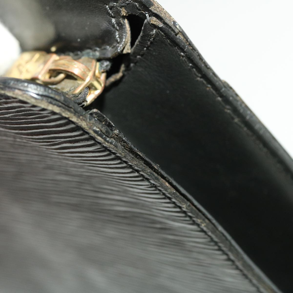 LOUIS VUITTON Epi Pochette Homme Clutch Bag Black M52522 LV 44943