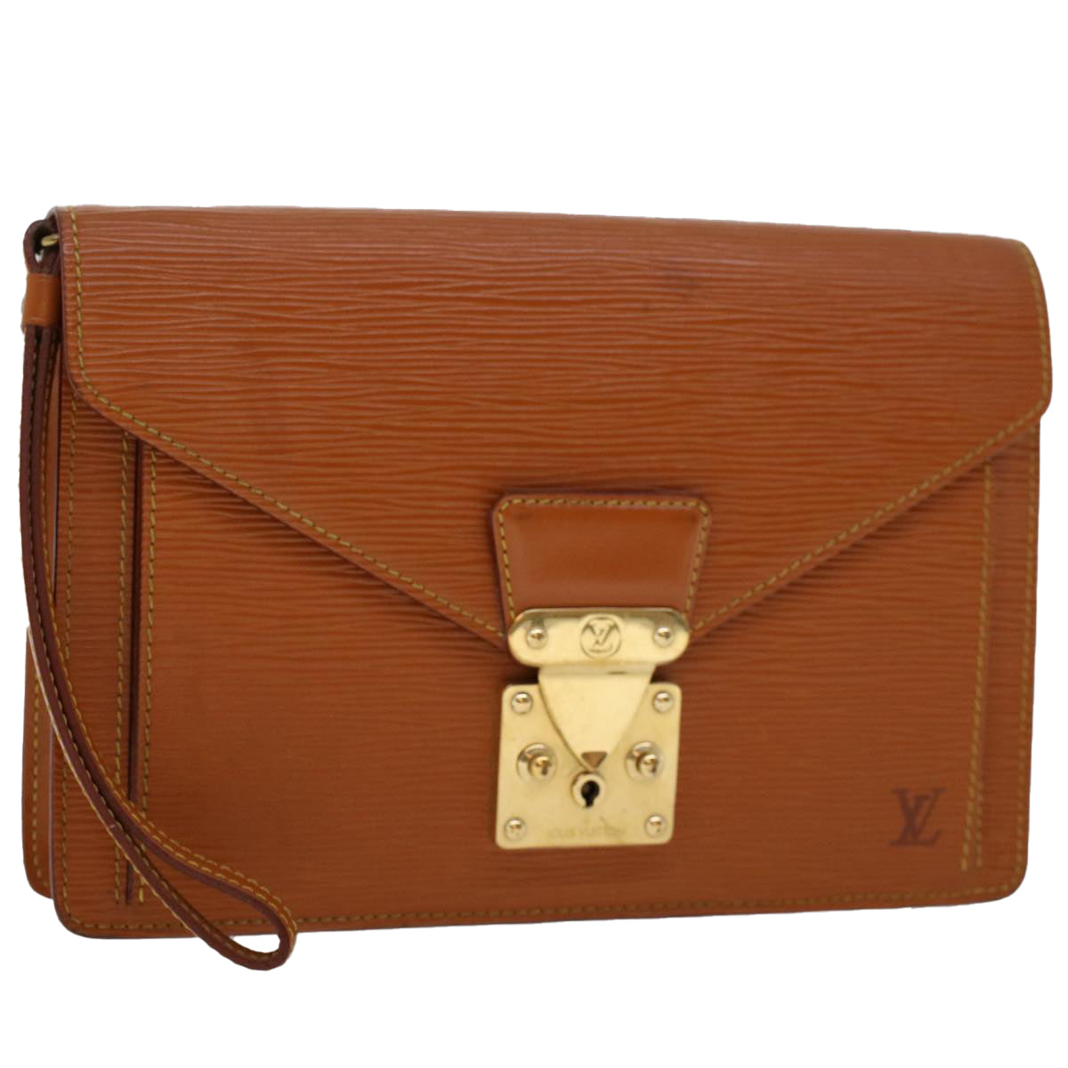 LOUIS VUITTON Epi Serie Dragonne Hand Bag Brown M52618 LV 44947