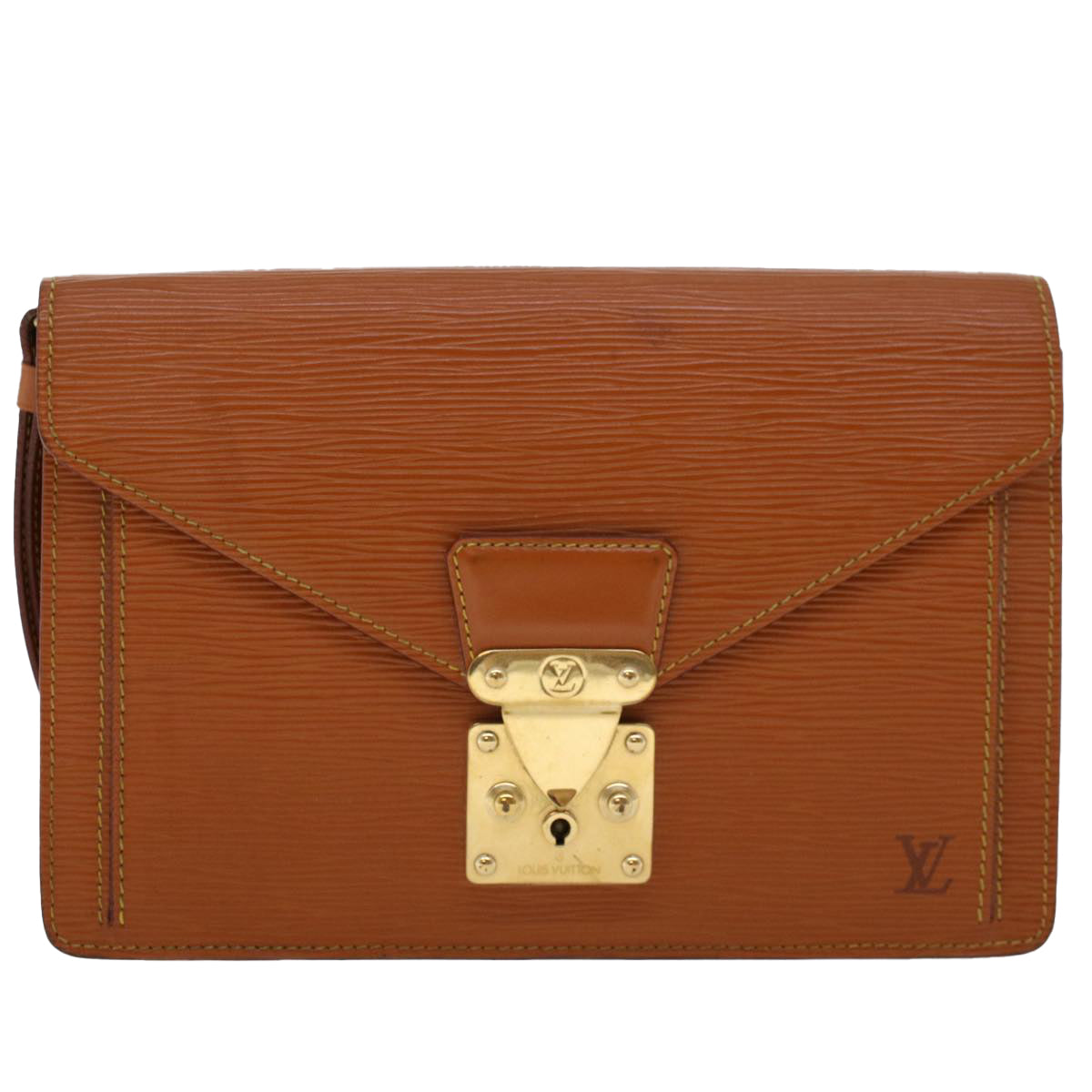 LOUIS VUITTON Epi Serie Dragonne Hand Bag Brown M52618 LV 44947