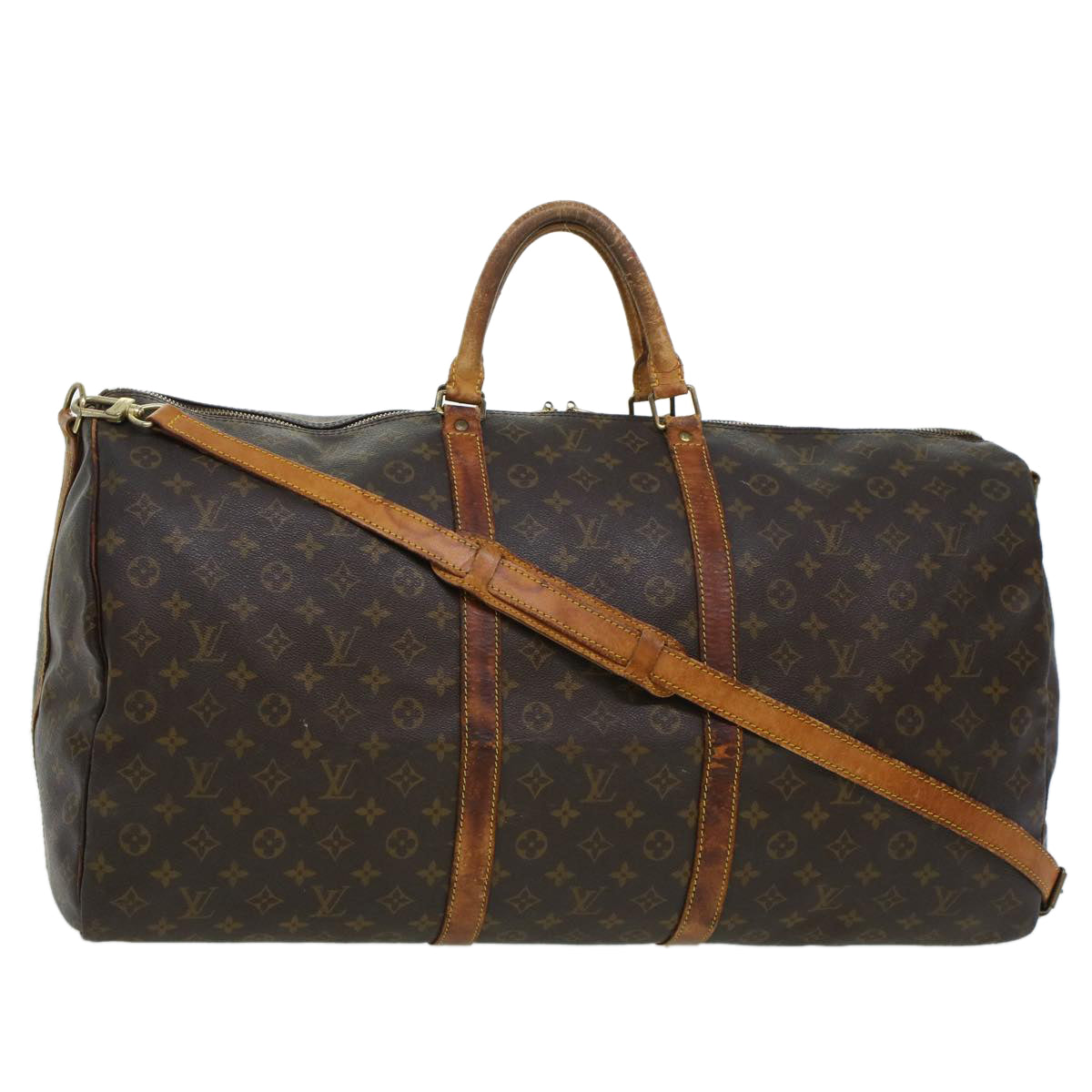 LOUIS VUITTON Monogram Keepall Bandouliere 60 Boston Bag M41412 LV 44999