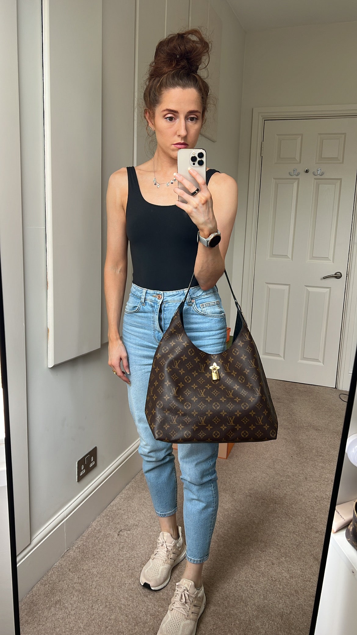 Louis Vuitton Flower Hobo in Monogram with Python Trim (RRP £1370)