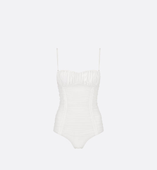 Luxury Dioriviera One Piece Swimsuit White Technical Fabric
