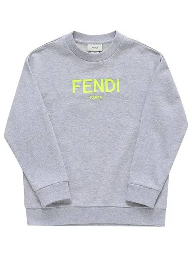 Luxury Fendi Kids Logo Print Sweatshirt Grey