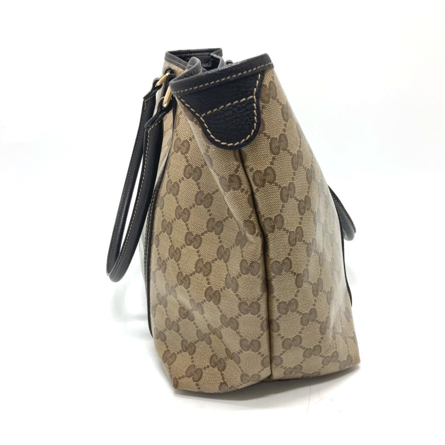 Gucci Gg Crystal   Leather Coated Canvas Handbag Tote Bag