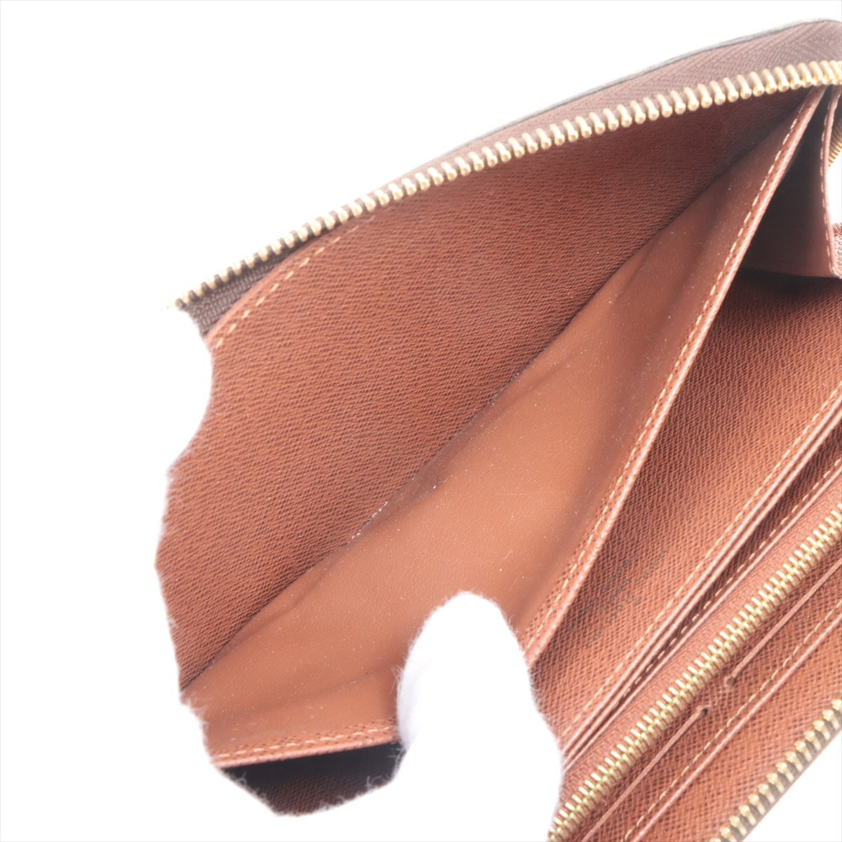 Louis Vuitton Monogram  Wallet M42616 Brown Round Zip Wallet  Smell Strong