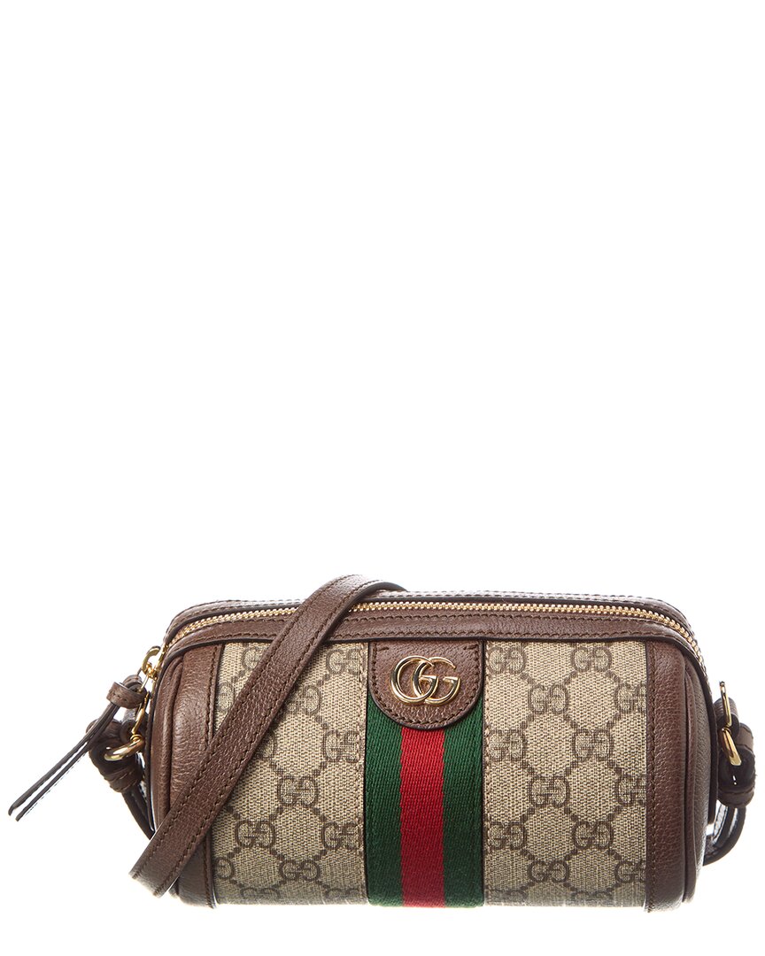 Luxury Gucci Trending 2025 Ophidia Mini GG Supreme Canvas & Leather Shoulder Bag