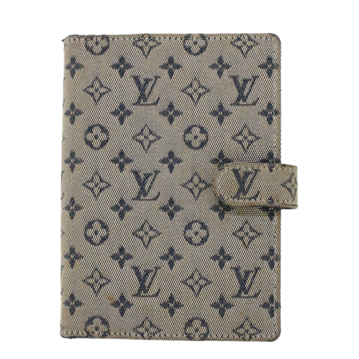 LOUIS VUITTON Monogram Mini Agenda PM Day Planner Cover Blue R20910 45003