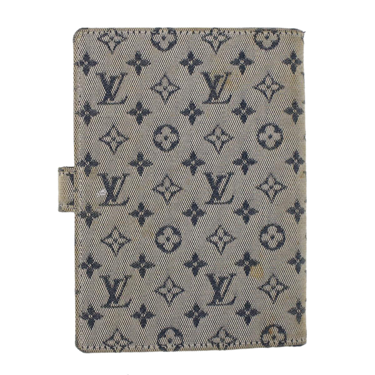 LOUIS VUITTON Monogram Mini Agenda PM Day Planner Cover Blue R20910 45003