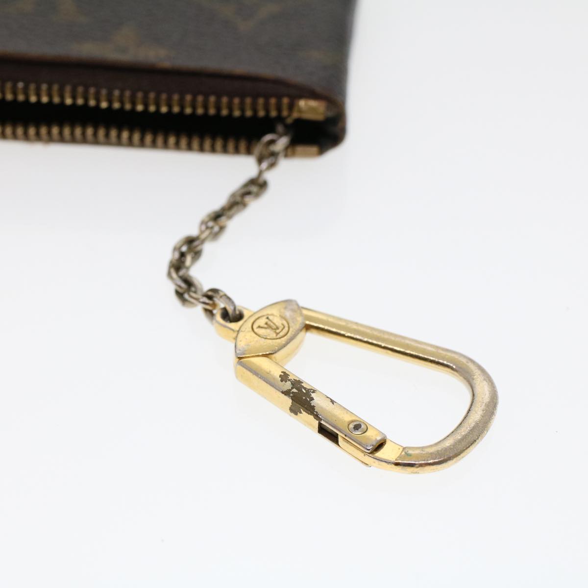 LOUIS VUITTON Monogram Pochette Cles Coin Purse M62650 LV 45008