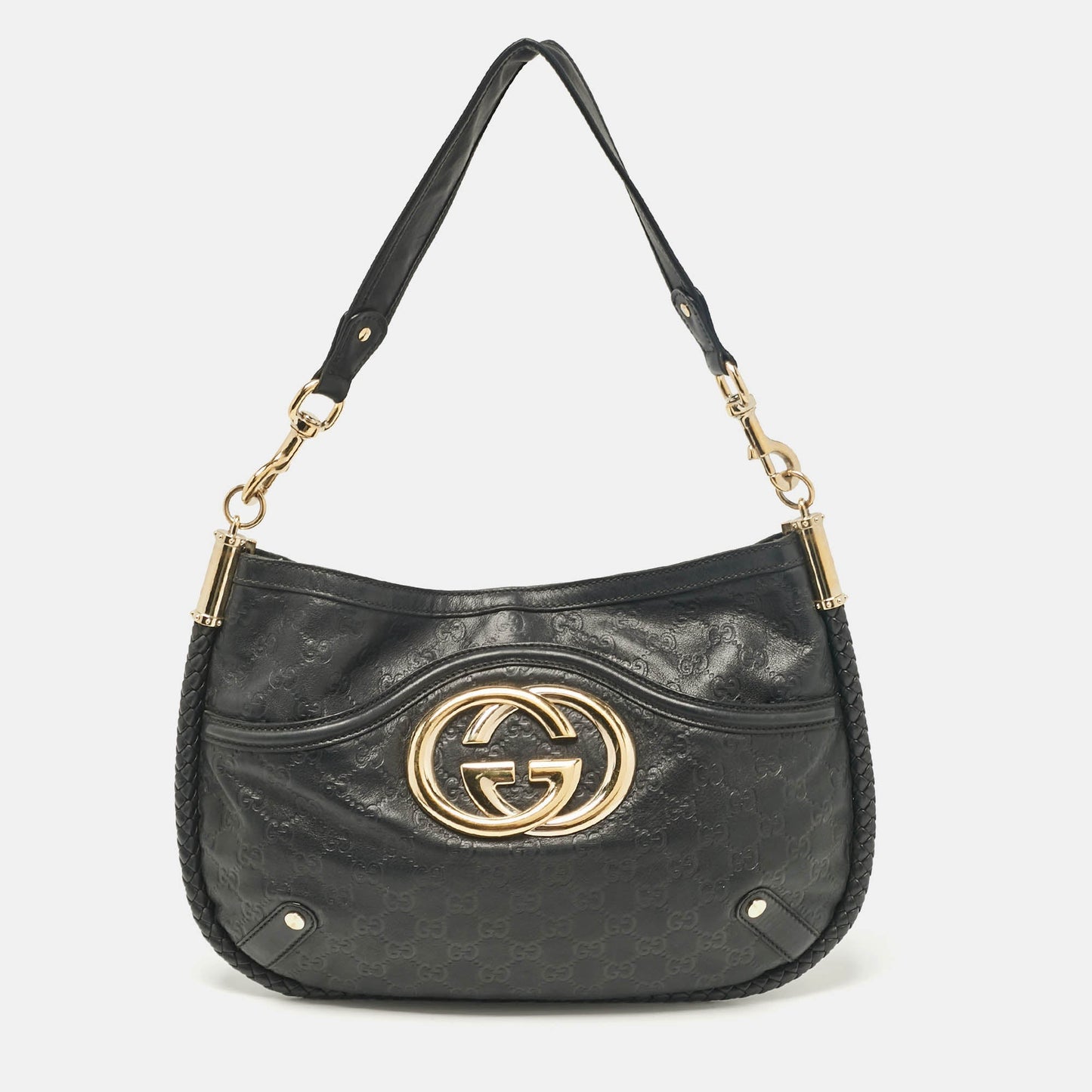 Luxury Gucci Trending 2025 Black Luxury Gucci Trending 2025ssima Leather Britt Shoulder Bag