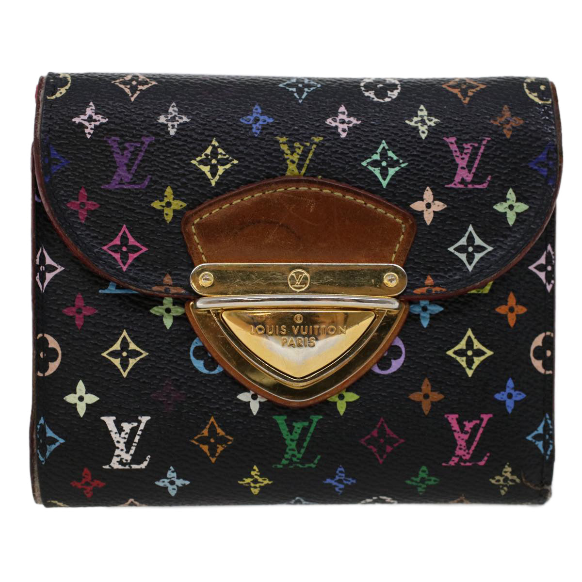 LOUIS VUITTON Multicolor Portefeuille Koala Wallet Black M58015 LV 45017