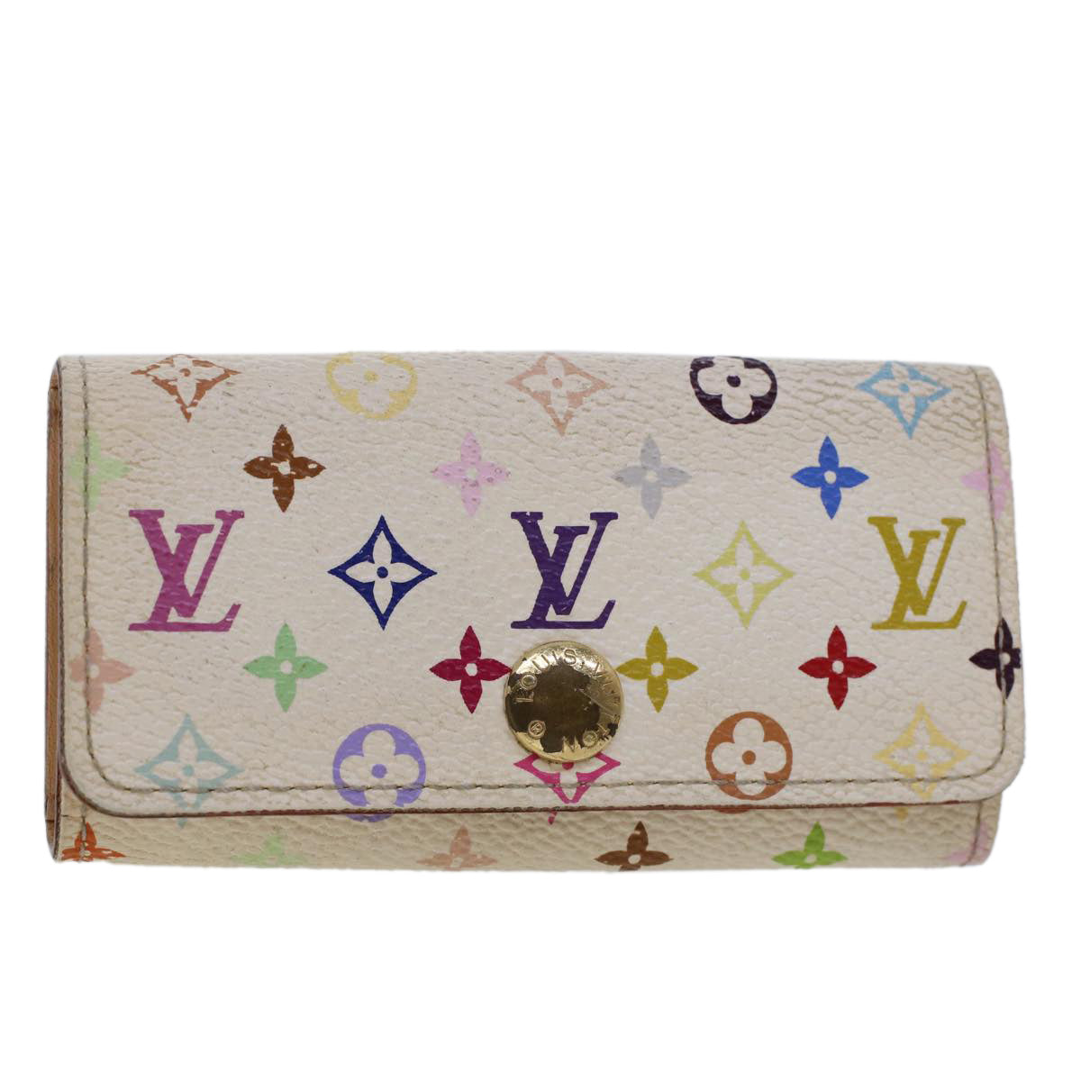 LOUIS VUITTON Monogram Multicolor Multicles 4 Keys Case White M60043 45019