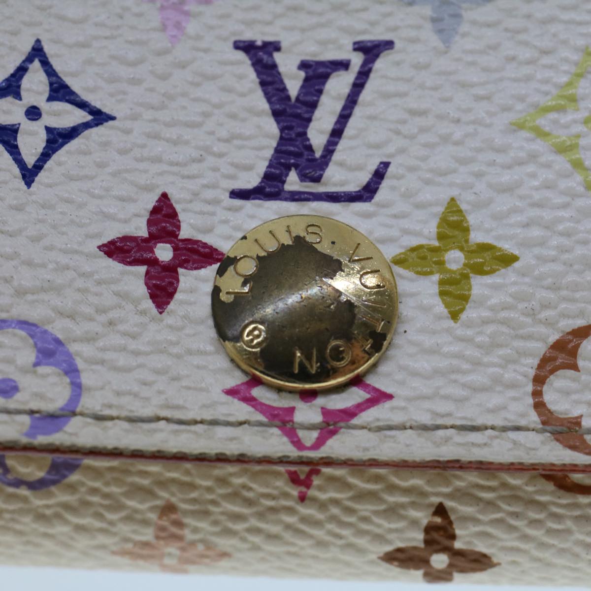 LOUIS VUITTON Monogram Multicolor Multicles 4 Keys Case White M60043 45019