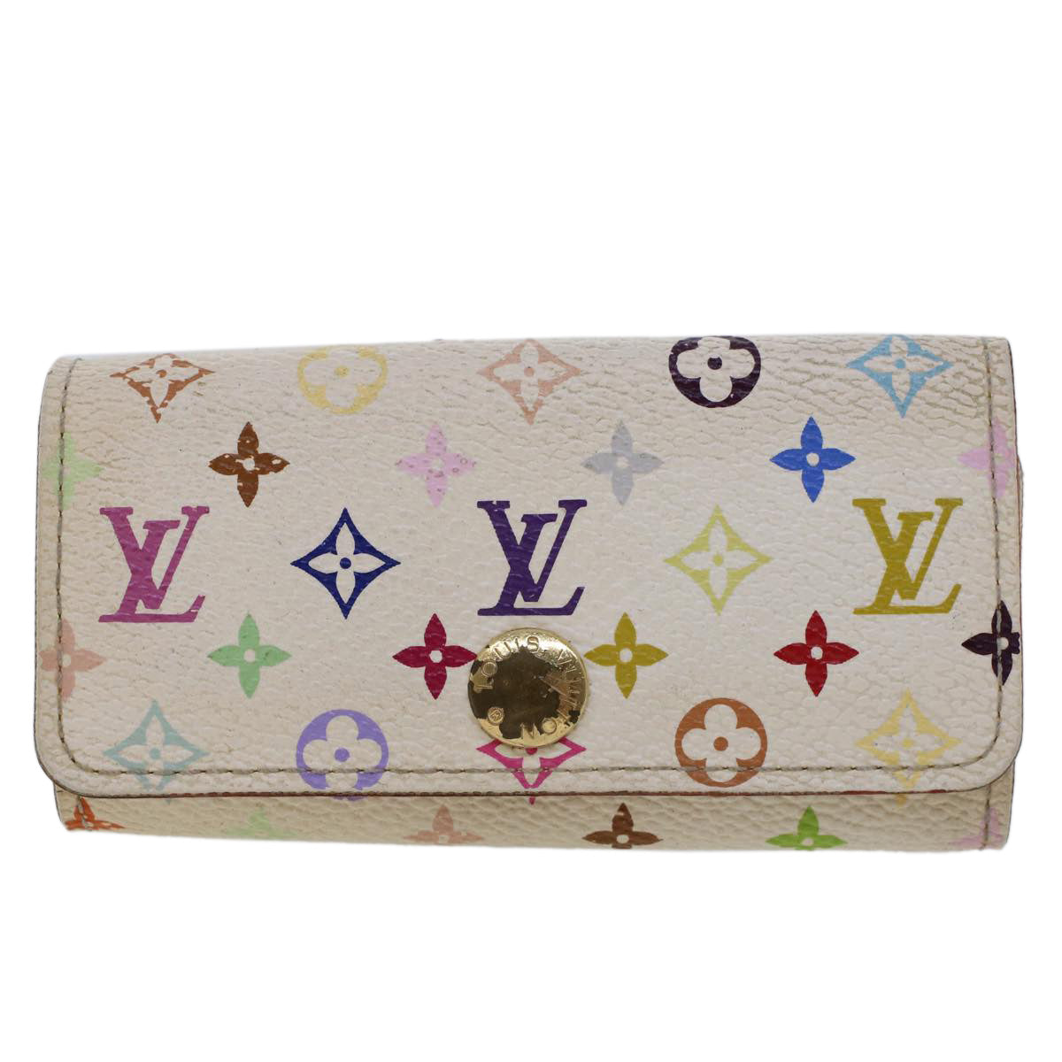 LOUIS VUITTON Monogram Multicolor Multicles 4 Keys Case White M60043 45019