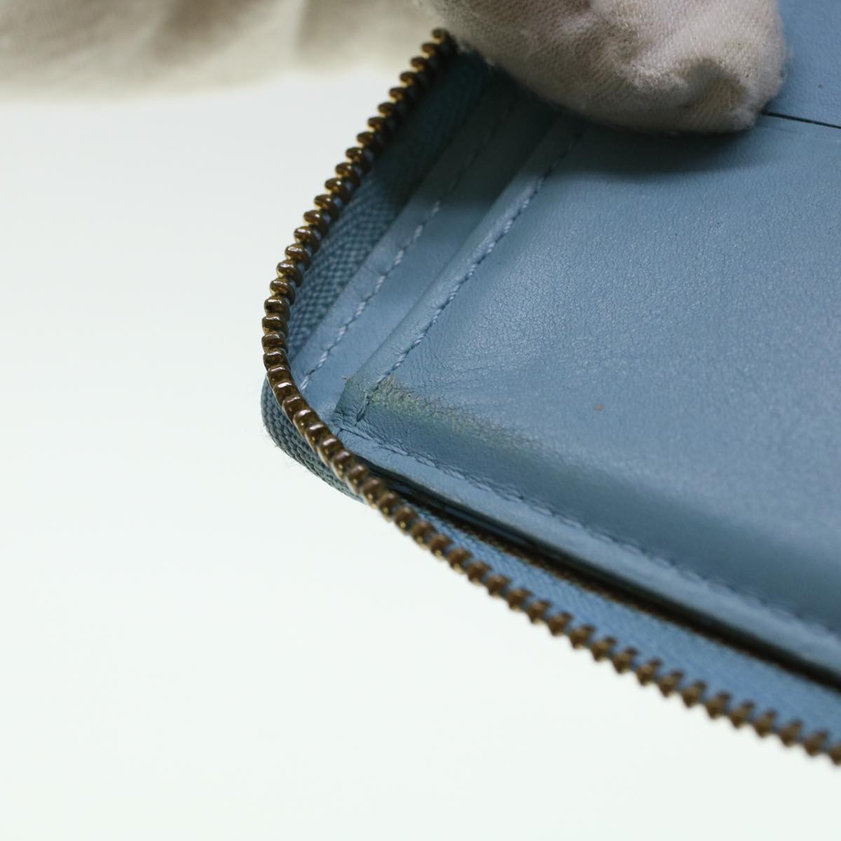 LOUIS VUITTON Monogram Vernis Wallet 2Set Beige Baby Blue LV 45021