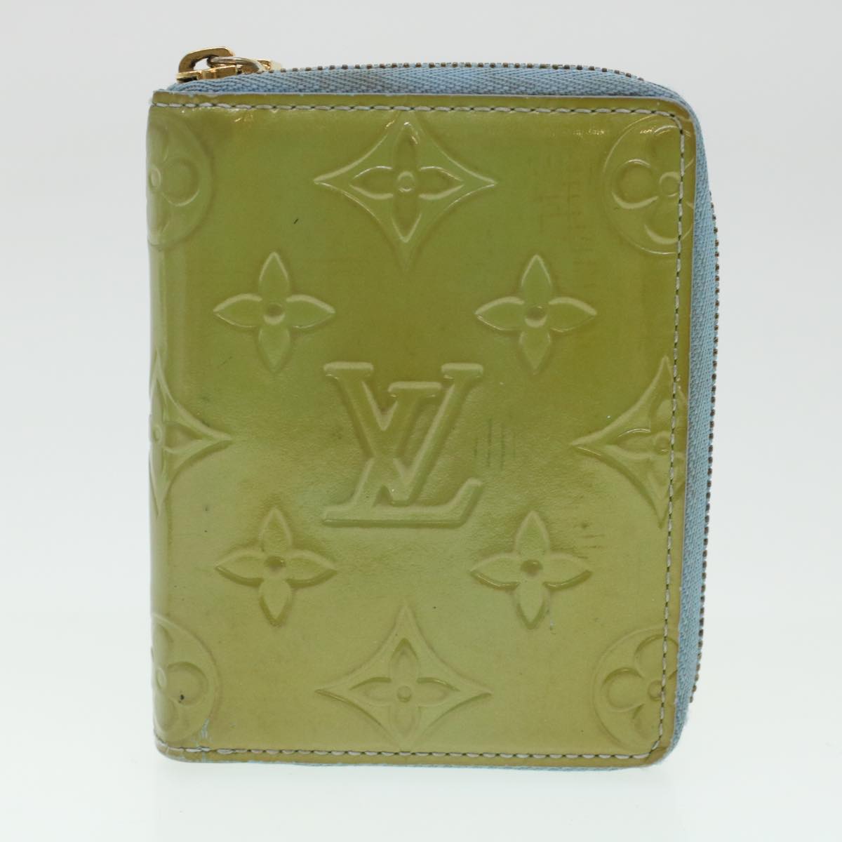 LOUIS VUITTON Monogram Vernis Wallet 2Set Beige Baby Blue LV 45021