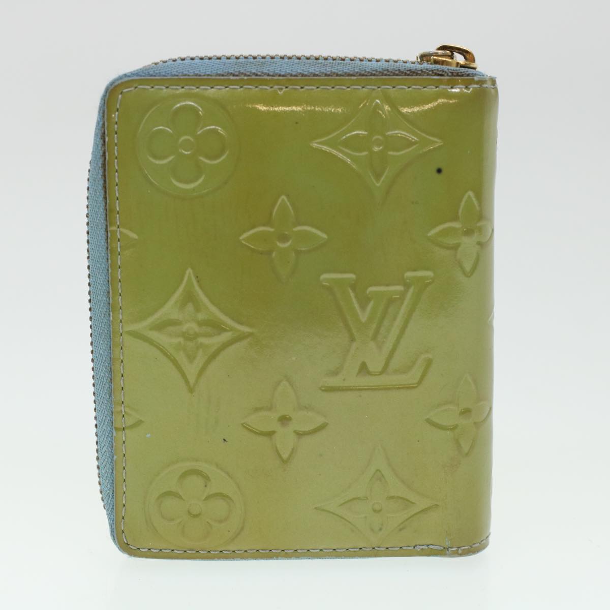 LOUIS VUITTON Monogram Vernis Wallet 2Set Beige Baby Blue LV 45021