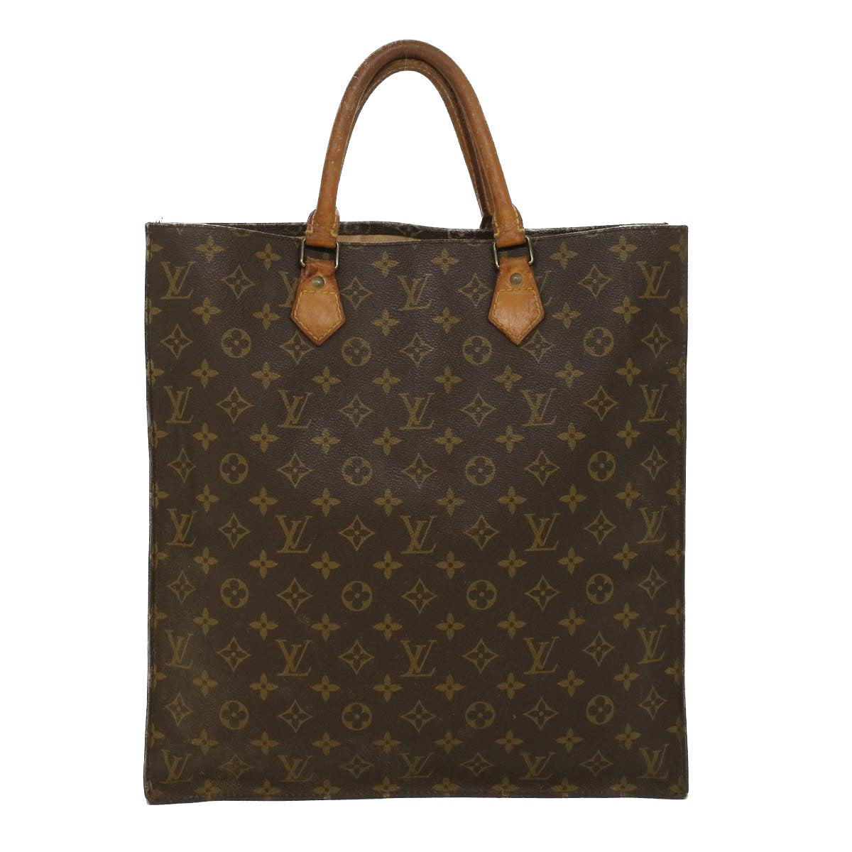 LOUIS VUITTON Monogram Sac Plat Hand Bag M51140 LV 45024