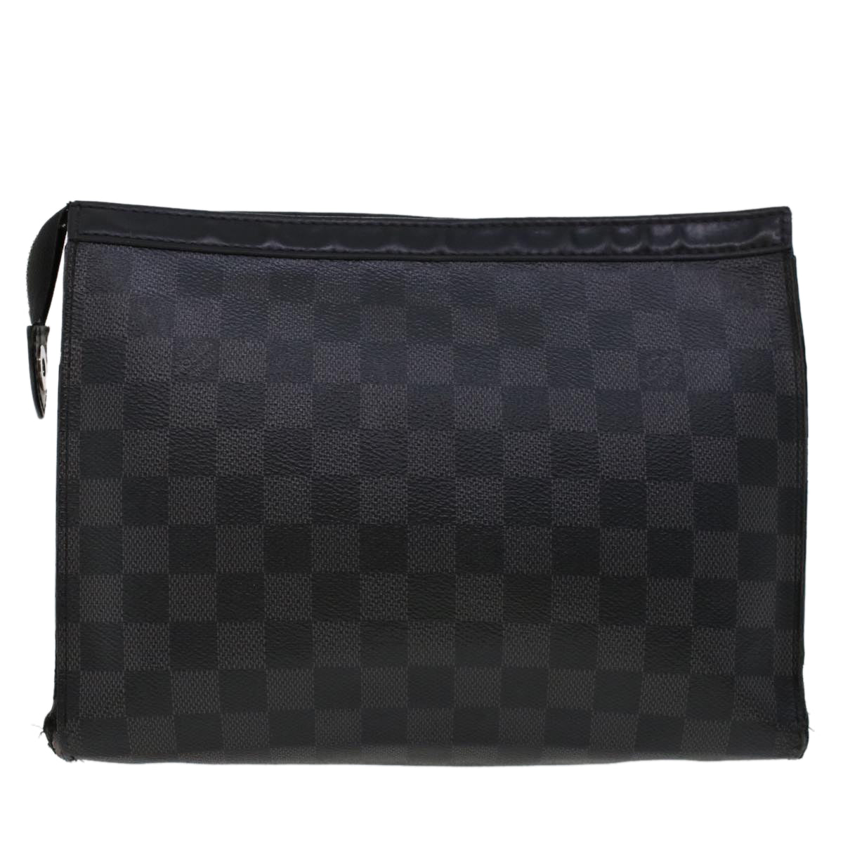 LOUIS VUITTON Damier Graphite Pochette Voyager MM Clutch Bag N41696 45025