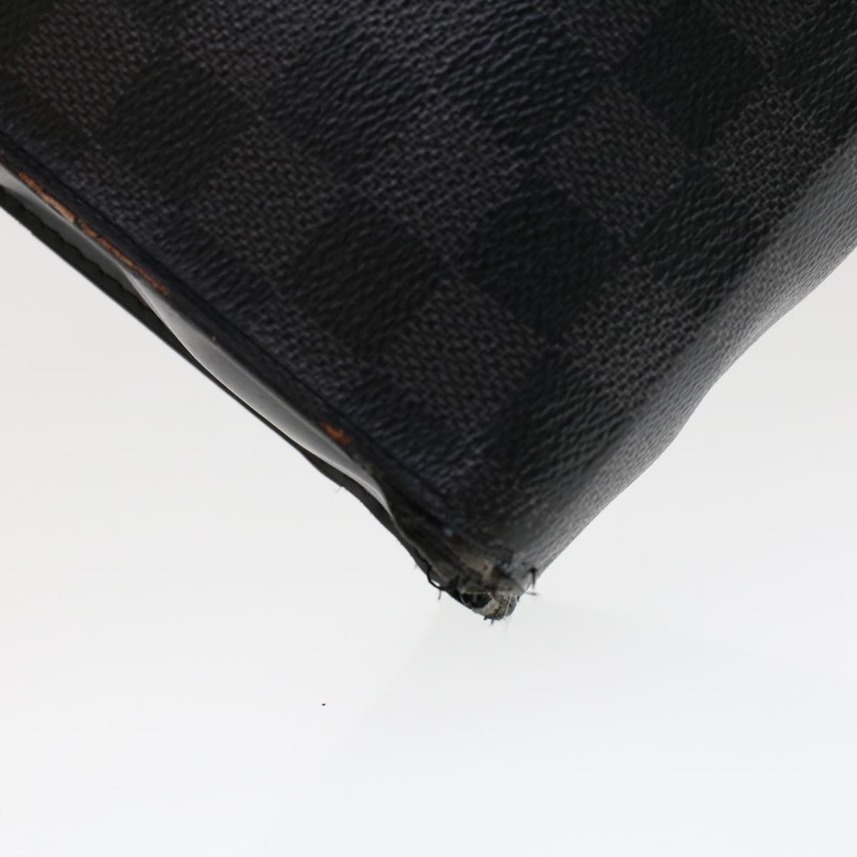 LOUIS VUITTON Damier Graphite Pochette Voyager MM Clutch Bag N41696 45025
