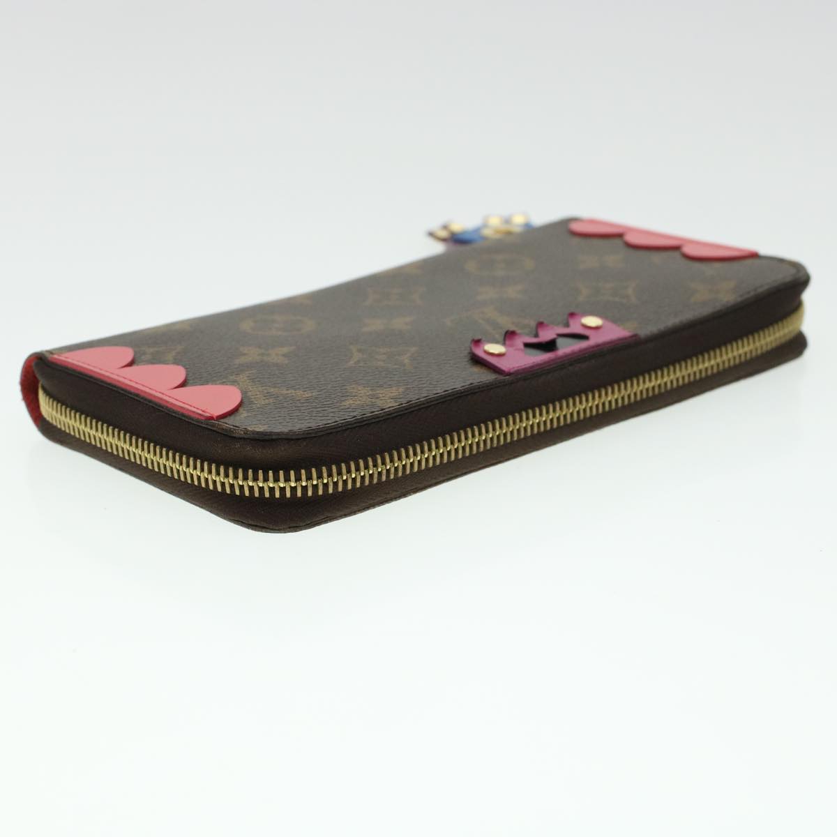 LOUIS VUITTON Monogram Totem Zippy Wallet Purple Red blue M61364 LV 45037