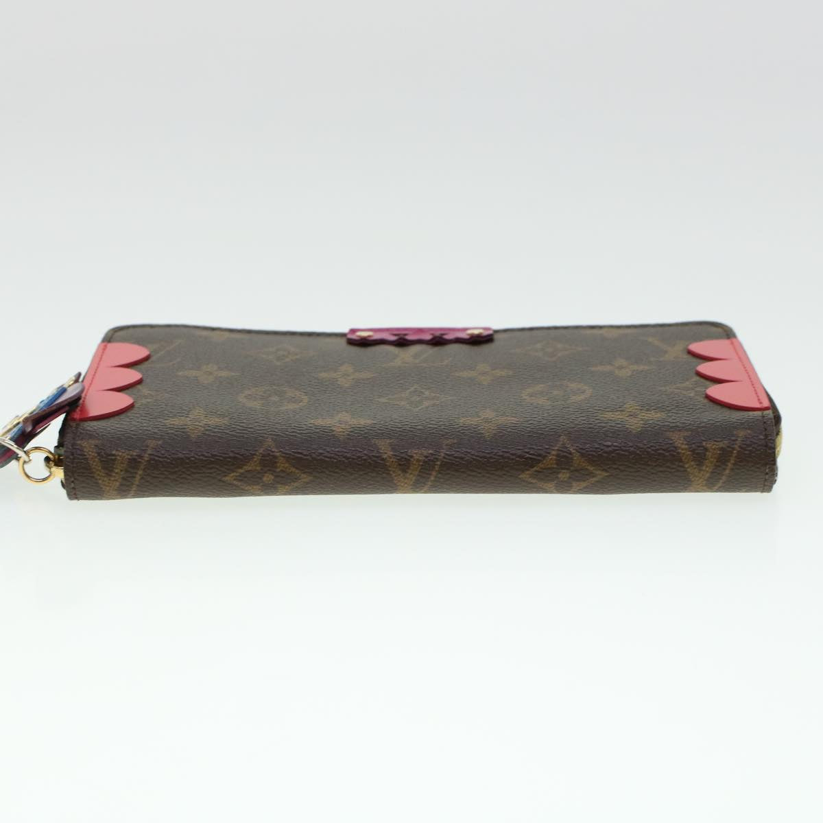 LOUIS VUITTON Monogram Totem Zippy Wallet Purple Red blue M61364 LV 45037