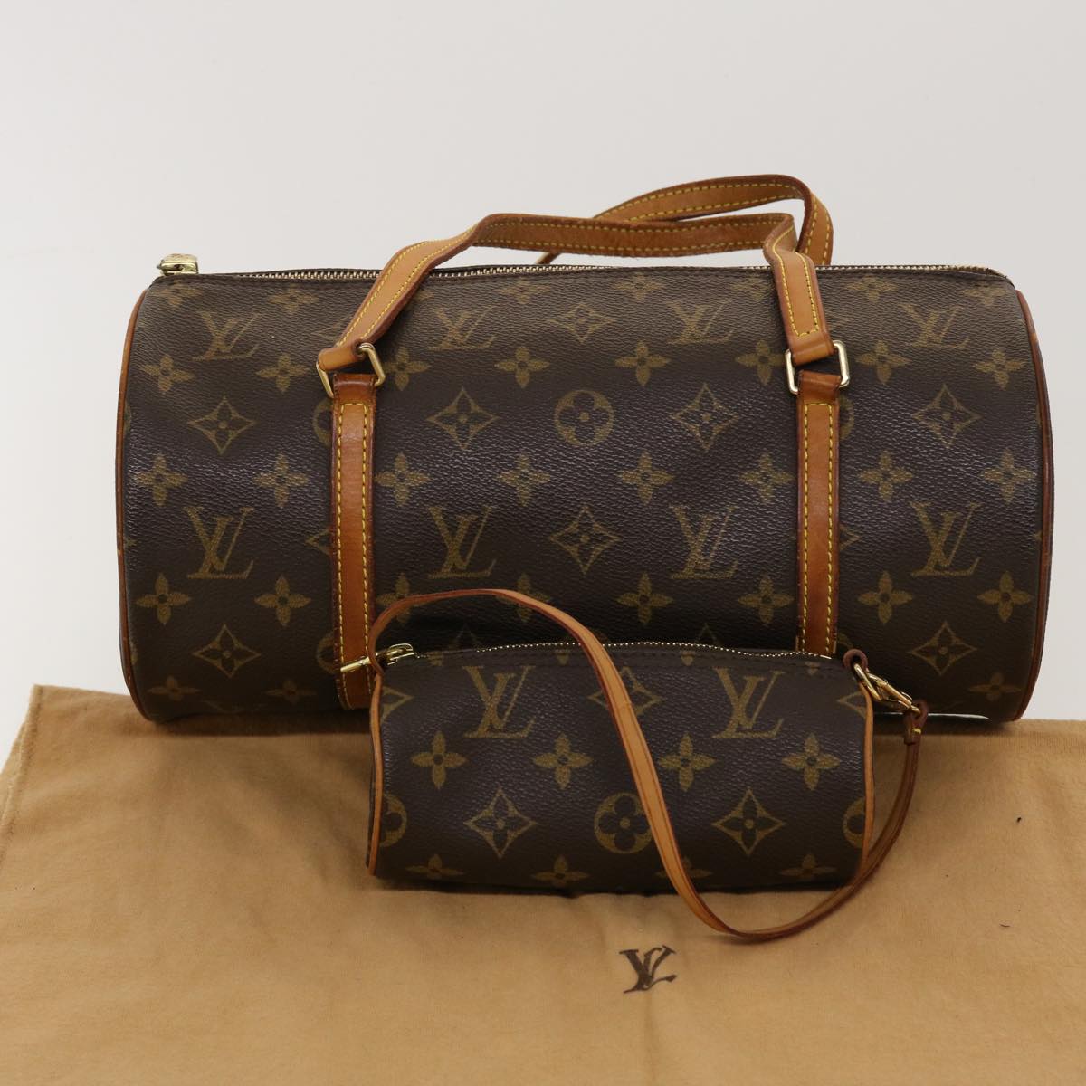 LOUIS VUITTON Monogram Papillon 30 Hand Bag M51385 LV 45041