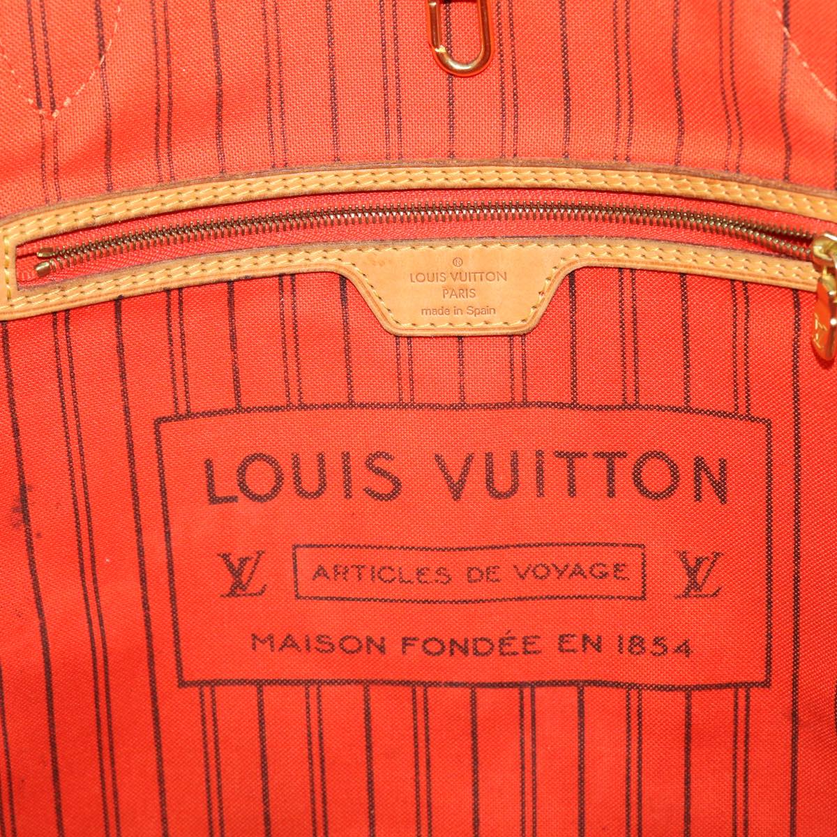LOUIS VUITTON Monogram Neverfull MM Tote Bag M40156 LV 45051