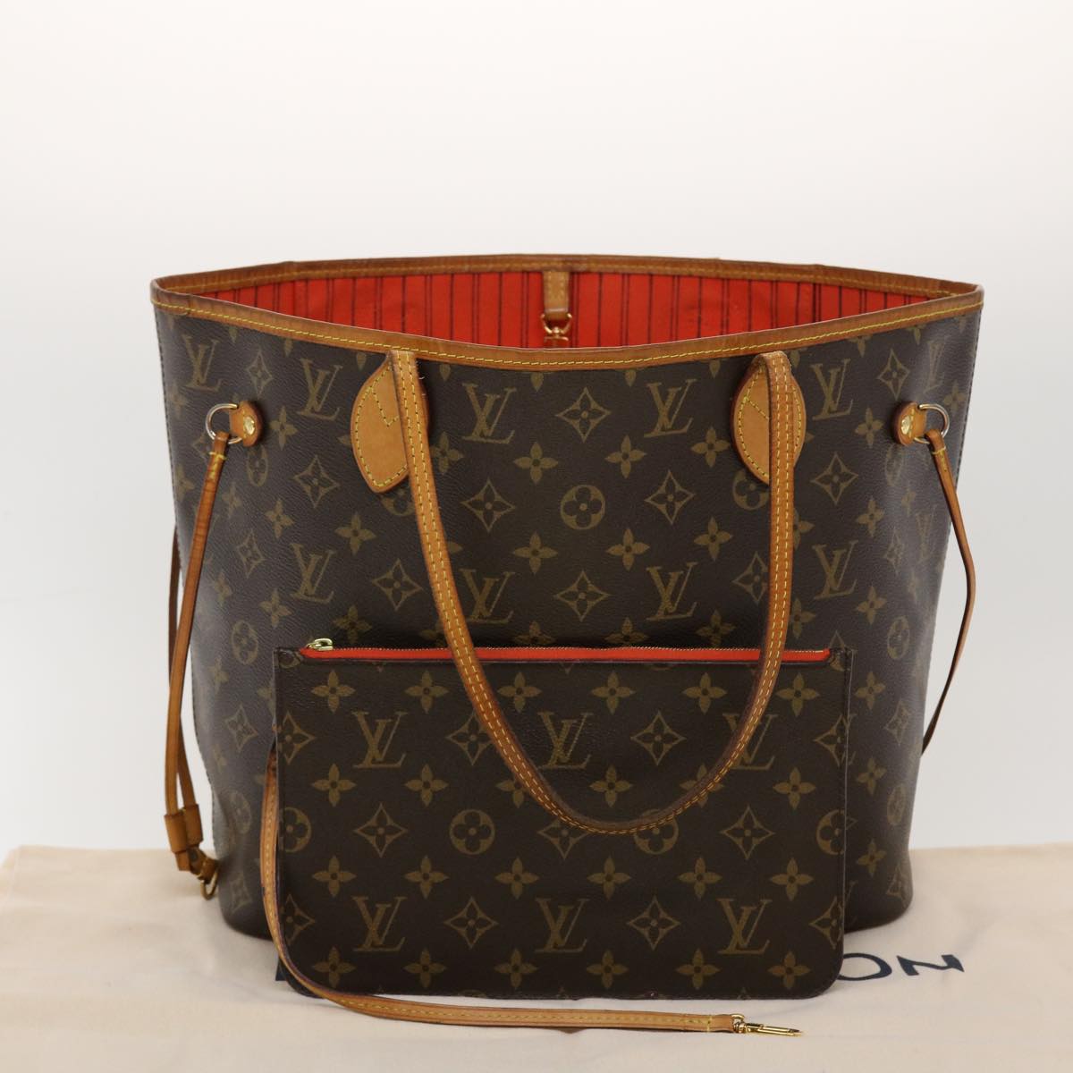 LOUIS VUITTON Monogram Neverfull MM Tote Bag M40156 LV 45051