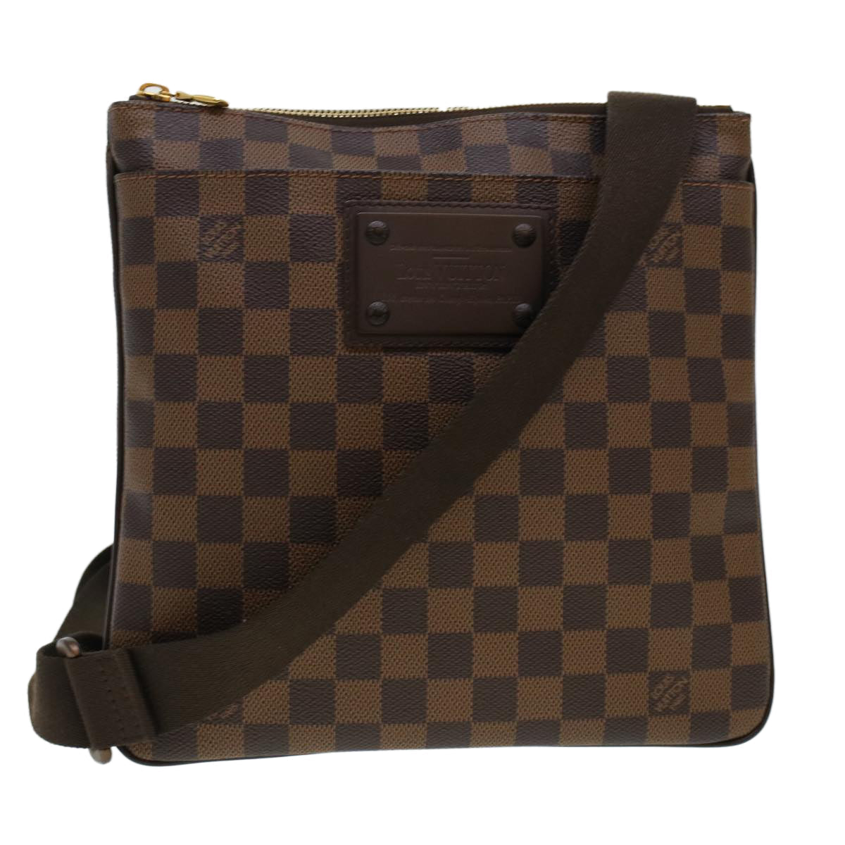 LOUIS VUITTON Damier Ebene Pochette Plat Brooklyn Bag N41100 45052A
