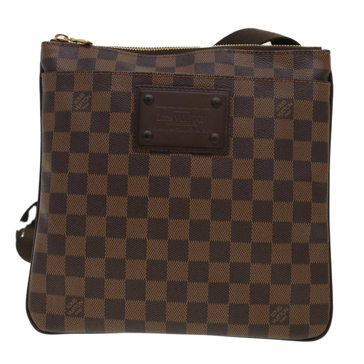 LOUIS VUITTON Damier Ebene Pochette Plat Brooklyn Bag N41100 45052A