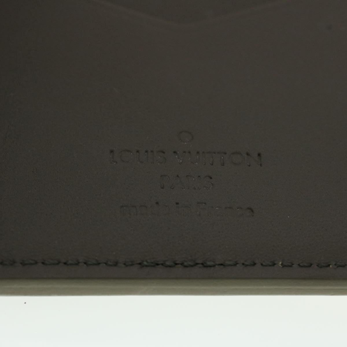 LOUIS VUITTON LV Aerogram Grained Organizer De Poch Card Case Gray 45060A