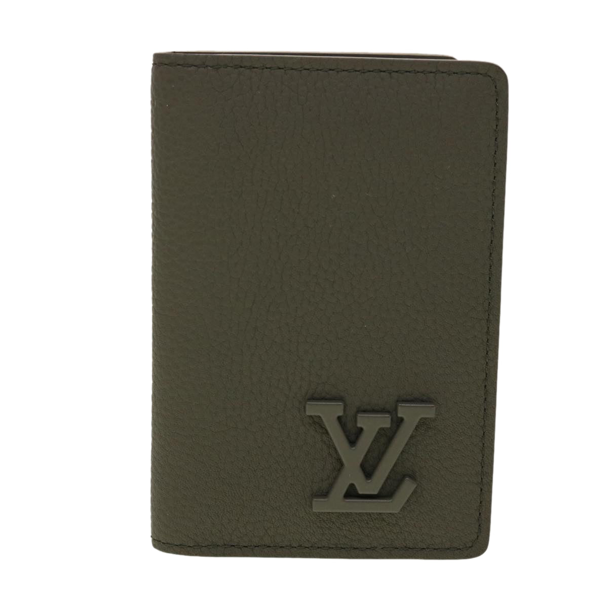 LOUIS VUITTON LV Aerogram Grained Organizer De Poch Card Case Gray 45060A