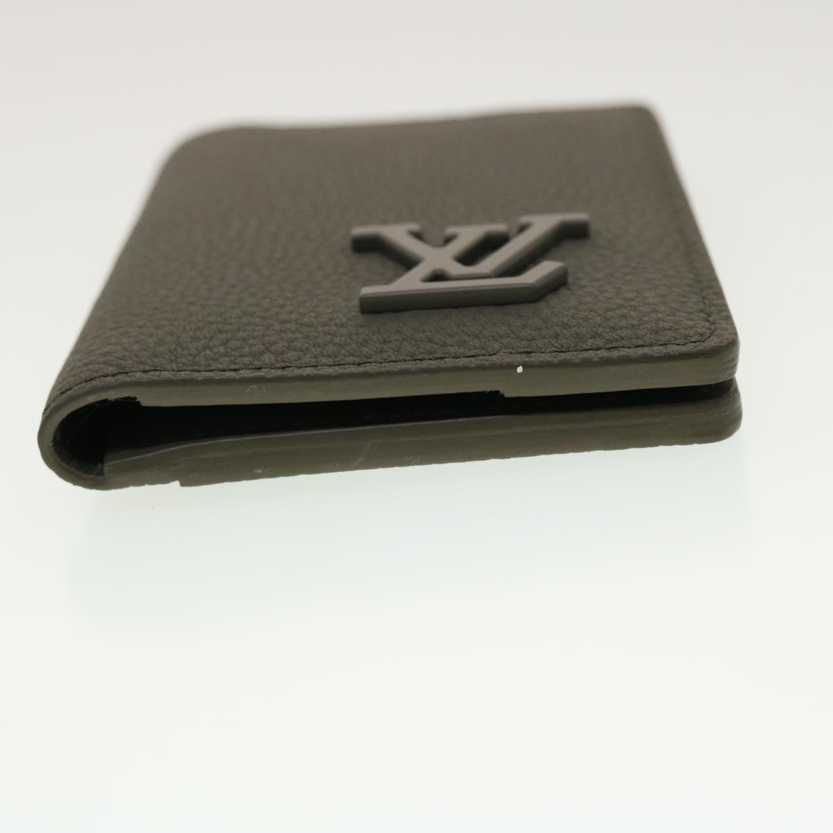 LOUIS VUITTON LV Aerogram Grained Organizer De Poch Card Case Gray 45060A