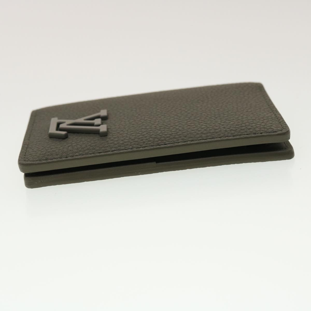 LOUIS VUITTON LV Aerogram Grained Organizer De Poch Card Case Gray 45060A