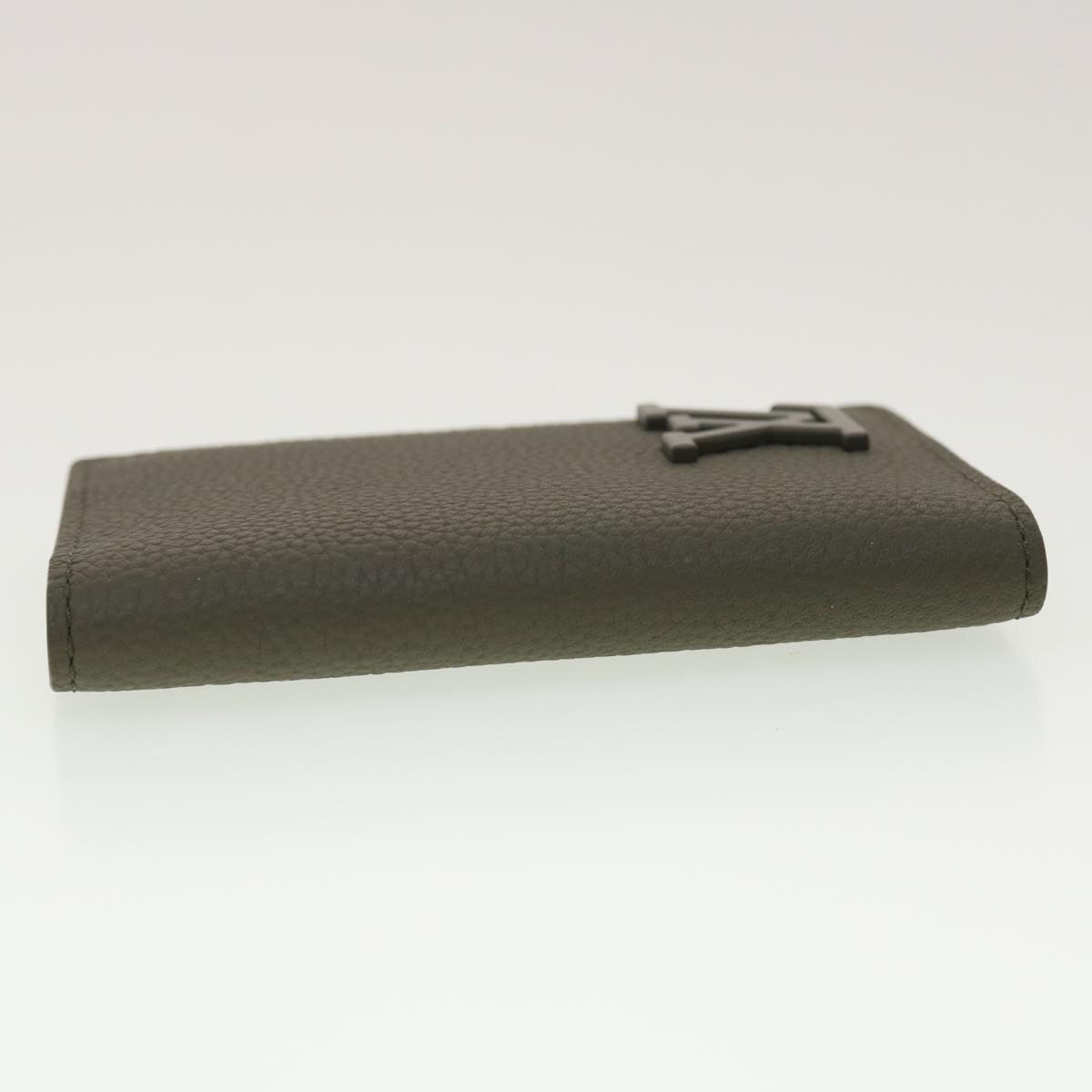 LOUIS VUITTON LV Aerogram Grained Organizer De Poch Card Case Gray 45060A