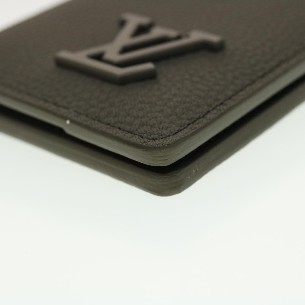LOUIS VUITTON LV Aerogram Grained Organizer De Poch Card Case Gray 45060A
