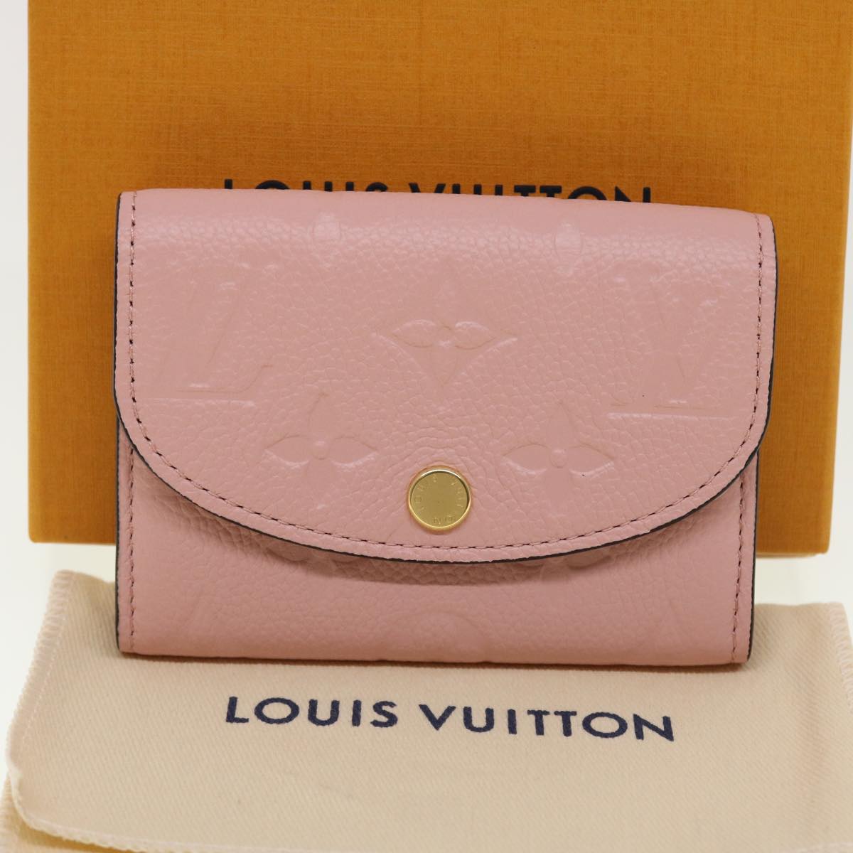 LOUIS VUITTON Empreinte Porte Monnaie Rosary Purse Rose poodle M81520 45061