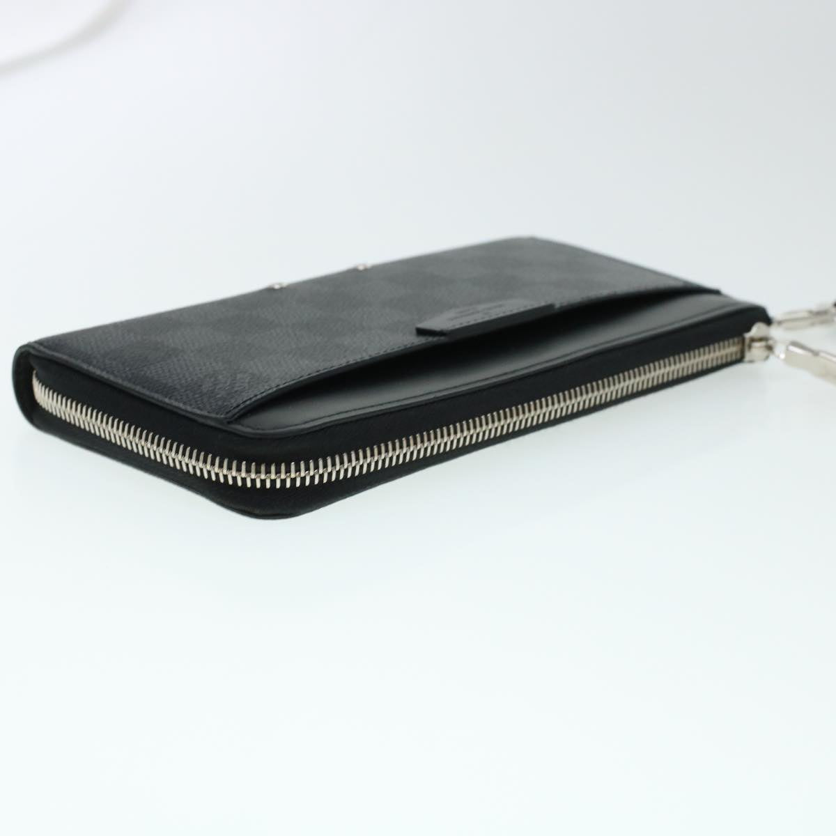 LOUIS VUITTON Damier Graphite Zippy Dragonne Long Wallet N60379 LV 45064A