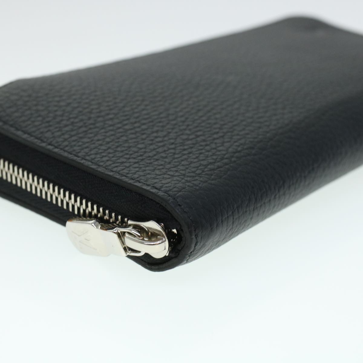 LOUIS VUITTON Zippy Wallet Vertical Taurillon Leather Black M58804 45066A