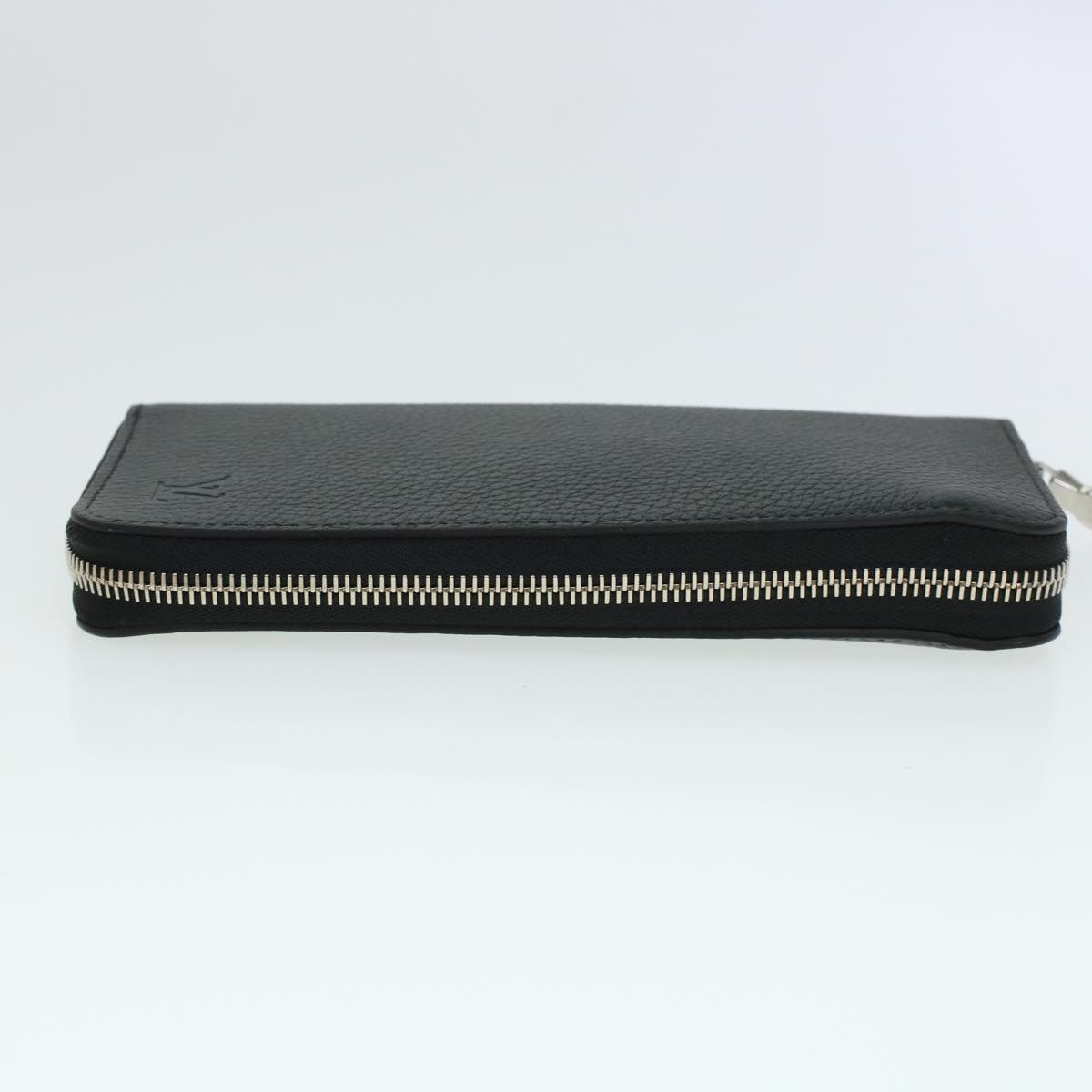 LOUIS VUITTON Zippy Wallet Vertical Taurillon Leather Black M58804 45066A