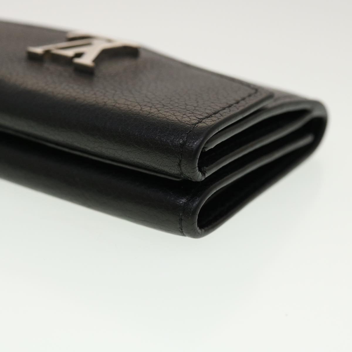 LOUIS VUITTON Portefeuille Rock Mini Wallet Taurillon Black M63921 LV 45068