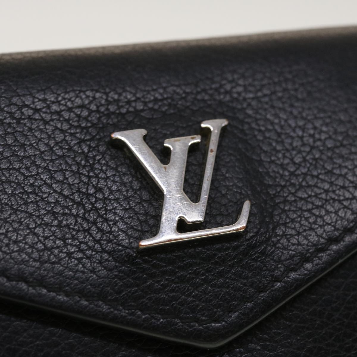 LOUIS VUITTON Portefeuille Rock Mini Wallet Taurillon Black M63921 LV 45068